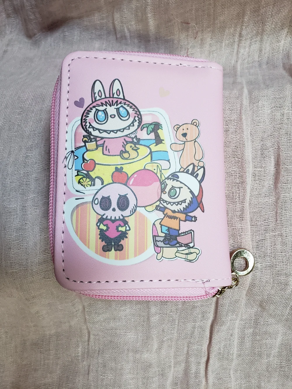 Pink Labubu Small Pets Wallet